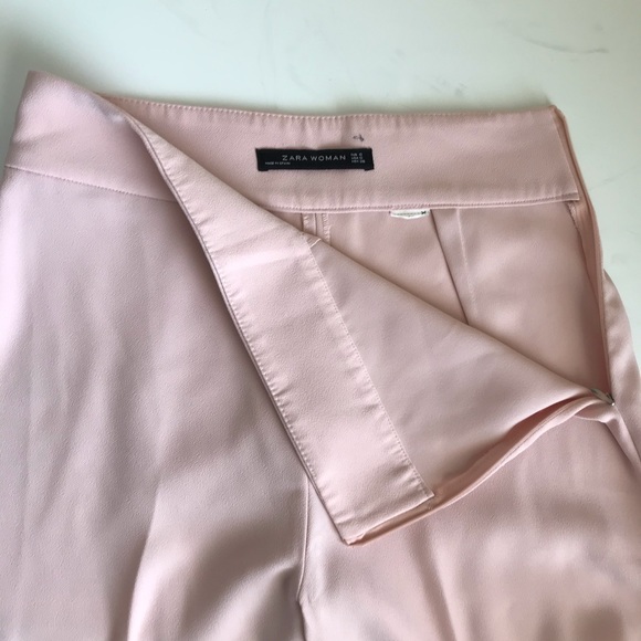 Zara Woman Pink Wide leg Pant - Picture 4 of 9